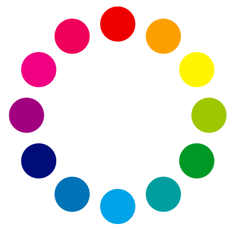色相環図：色相環チャート