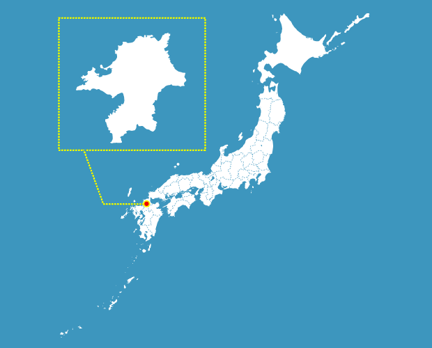 福岡県の形と場所
