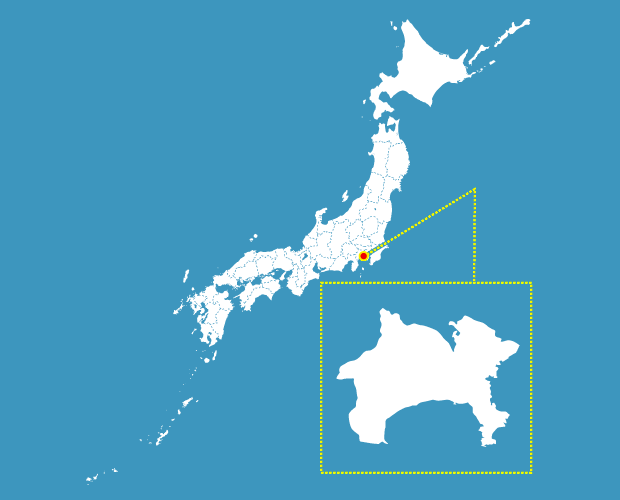 神奈川県の形と場所