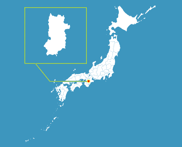 奈良県の形と場所