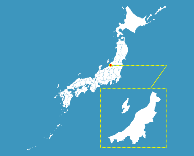 新潟県の形と場所