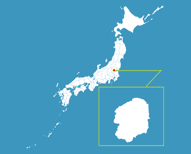 栃木県の形と場所