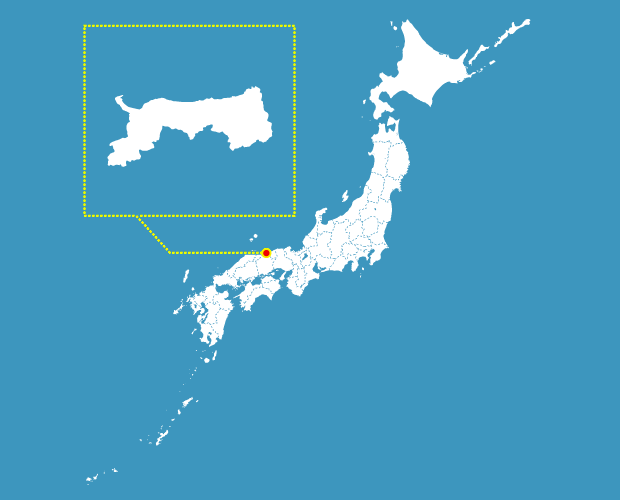 鳥取県の形と場所