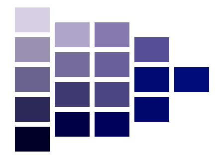紺色系の明度 彩度のカラーチャート